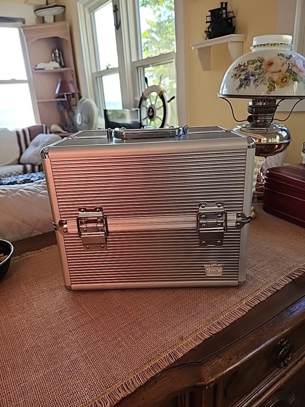 Caboodles Silver Aluminum Makeup Case Organizer